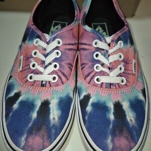 NICE Vans Unisex Tie-Dye Sneakers - Blue and Pink Mens 6 Womens 7.5